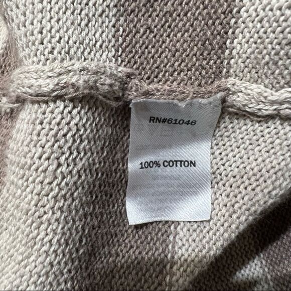 Vanity Cardigan  Striped longsleeve lightweight Wrap Size medium - Picture 7 of 8